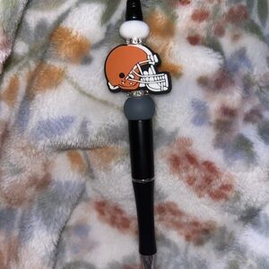 Football Team Helmet Pen with Beads